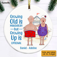 Personalized Gift For Husband For Couple Growing Up Is Optional Circle Ornament 28270 thumb 1