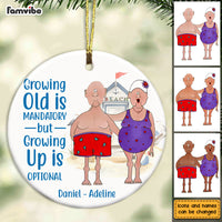 Personalized Gift For Husband For Couple Growing Up Is Optional Circle Ornament 28270 thumb 1