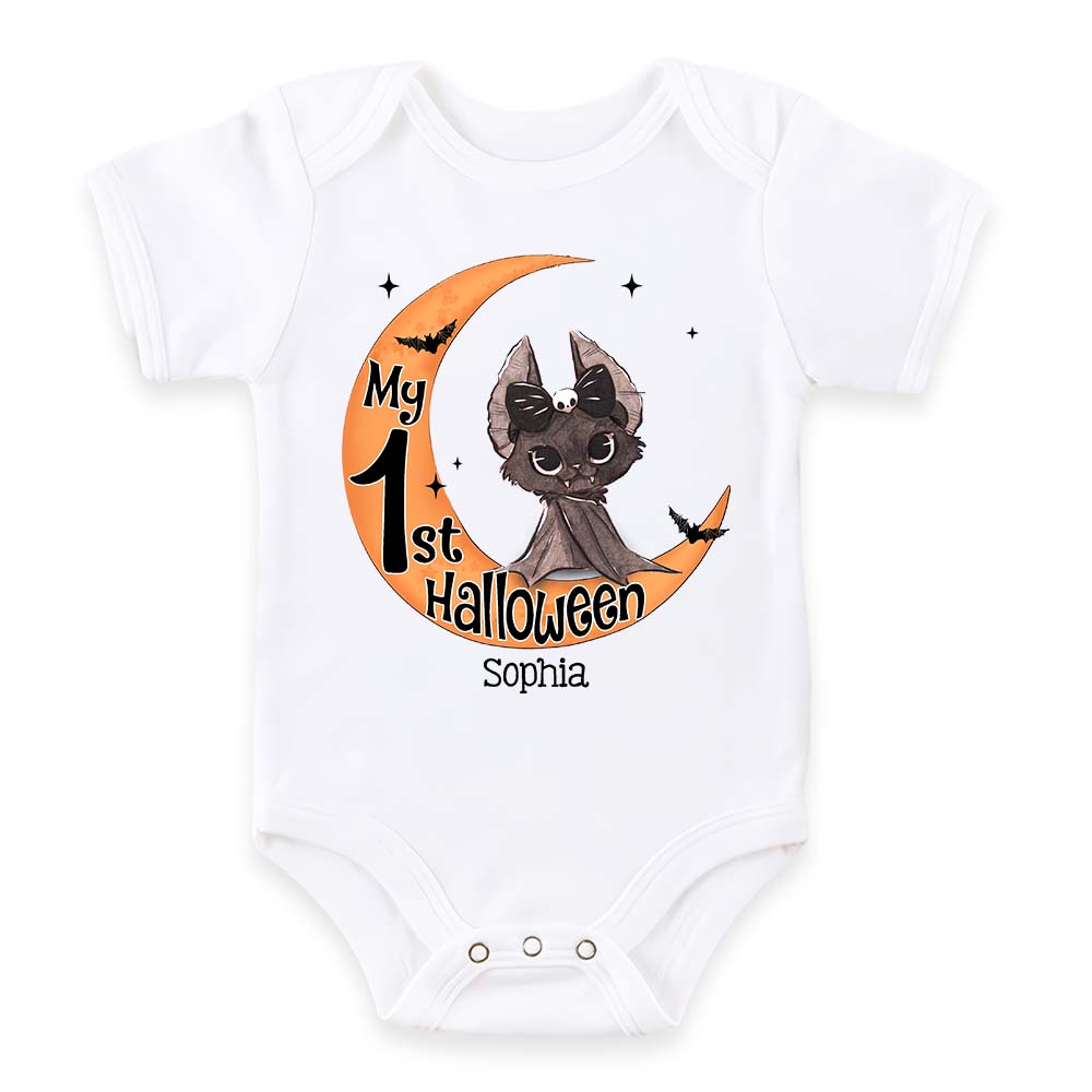 Personalized Baby Gift My First Halloween Bat Baby Onesie 28275 Primary Mockup