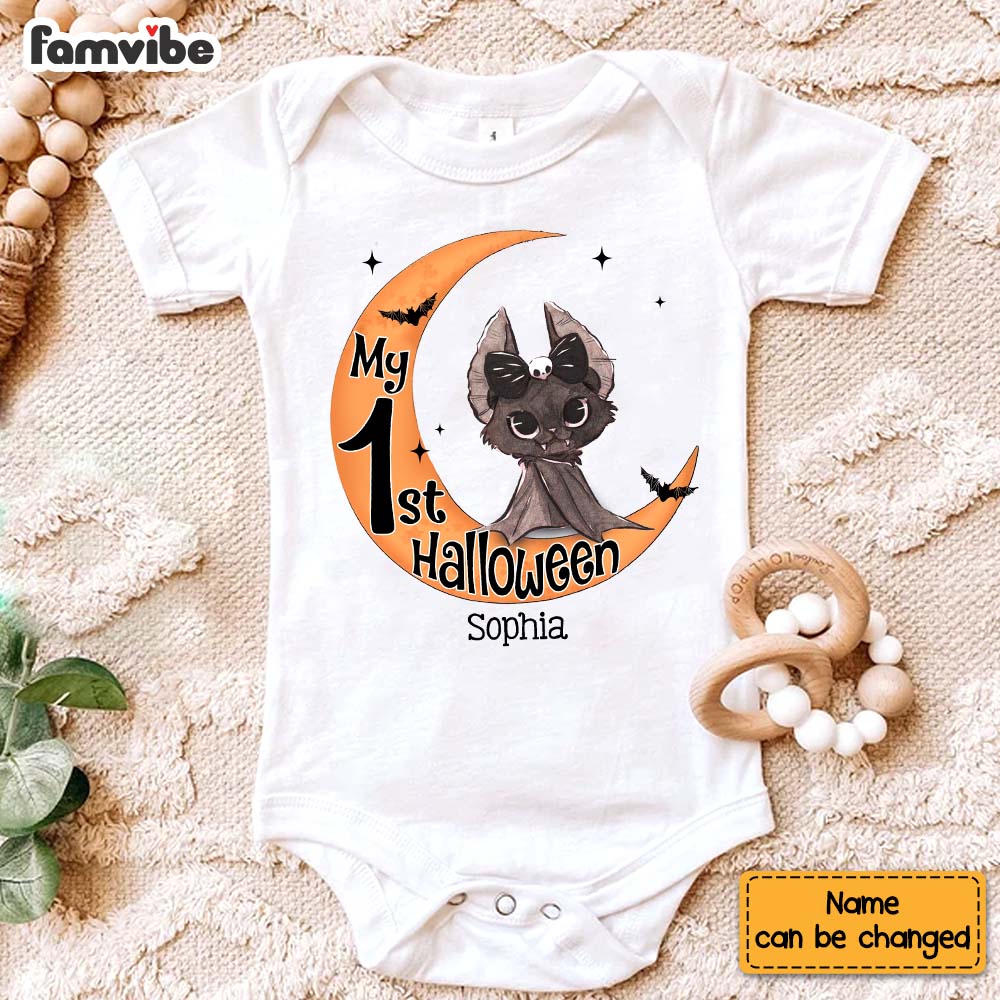 Personalized Baby Gift My First Halloween Bat Baby Onesie 28275 Primary Mockup
