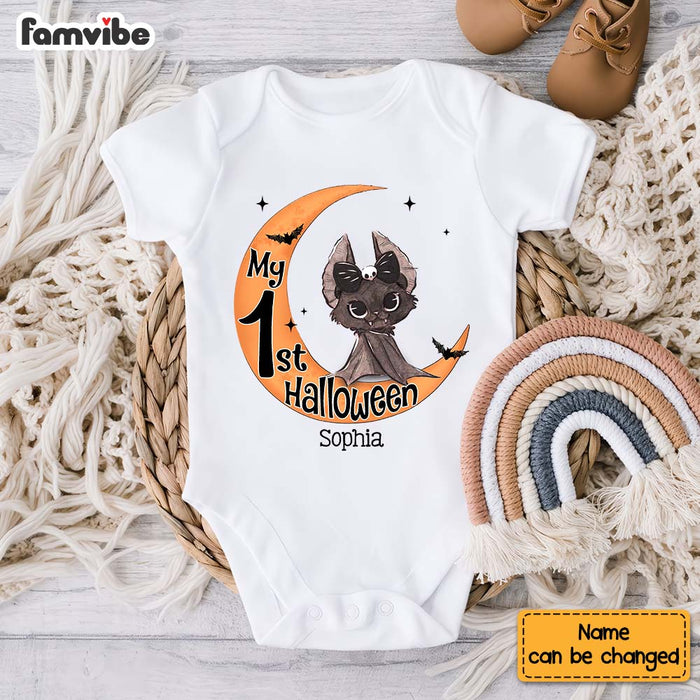 Personalized Baby Gift My First Halloween Bat Baby Onesie 28275 1