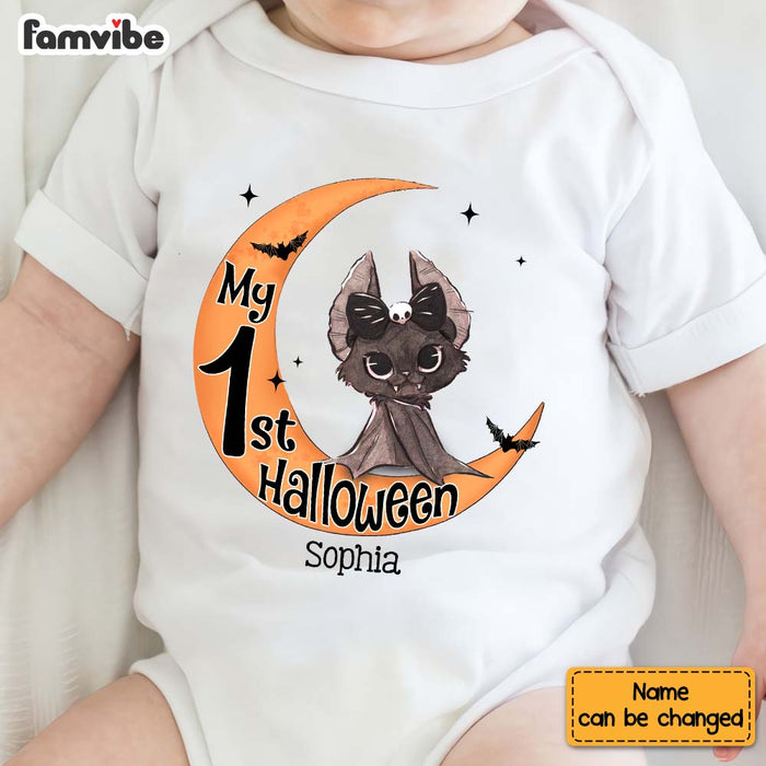 Personalized Baby Gift My First Halloween Bat Baby Onesie 28275 1