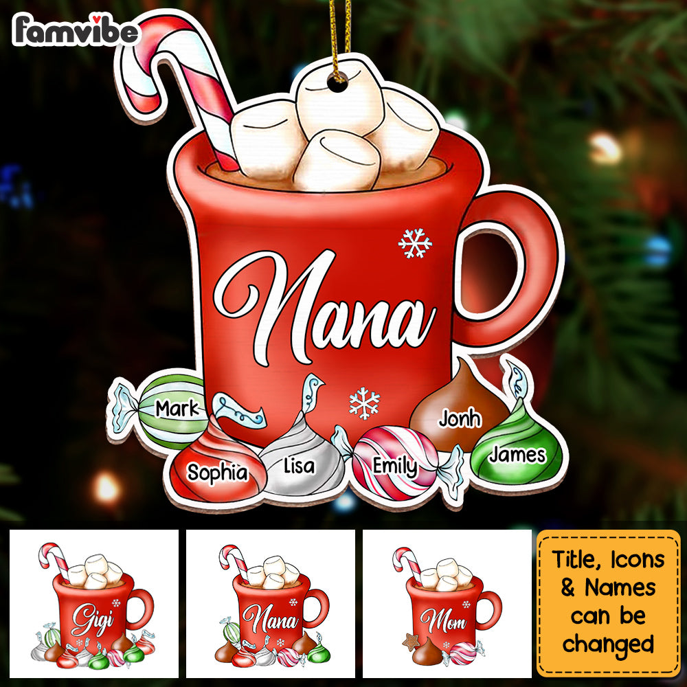 Personalized Christmas Gift For Grandma Hot Cocoa Cup Ornament 28276 Primary Mockup
