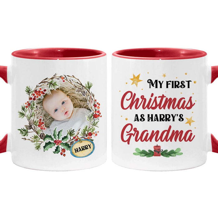 Personalized  First Christmas As Grandma Mug 28279 1
