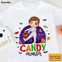 Personalized Halloween Gift For Grandson Candy Monster Kid T Shirt 28284 thumb 1