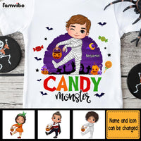 Personalized Halloween Gift For Grandson Candy Monster Kid T Shirt 28284 thumb 1