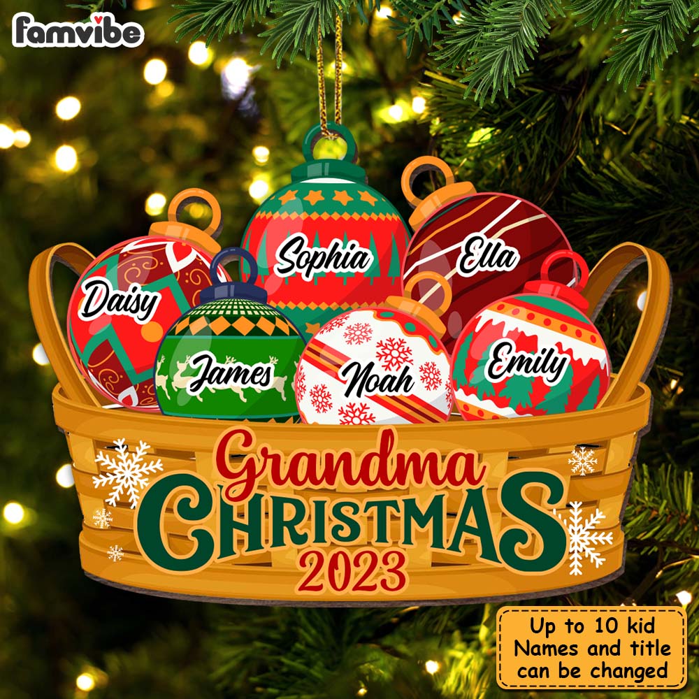 Personalized Gift For Grandma Christmas Ornament Basket Ornament 28286 Mockup 2