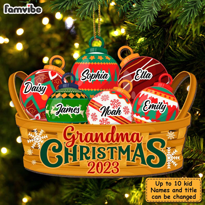 Personalized Gift For Grandma Christmas Ornament Basket Ornament 28286 1