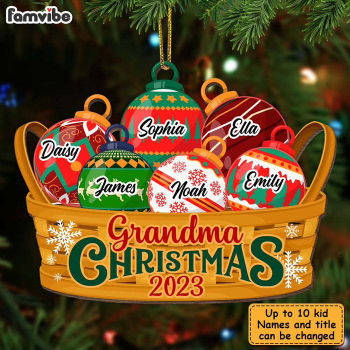 Personalized Gift For Grandma Christmas Ornament Basket Ornament 28286 1