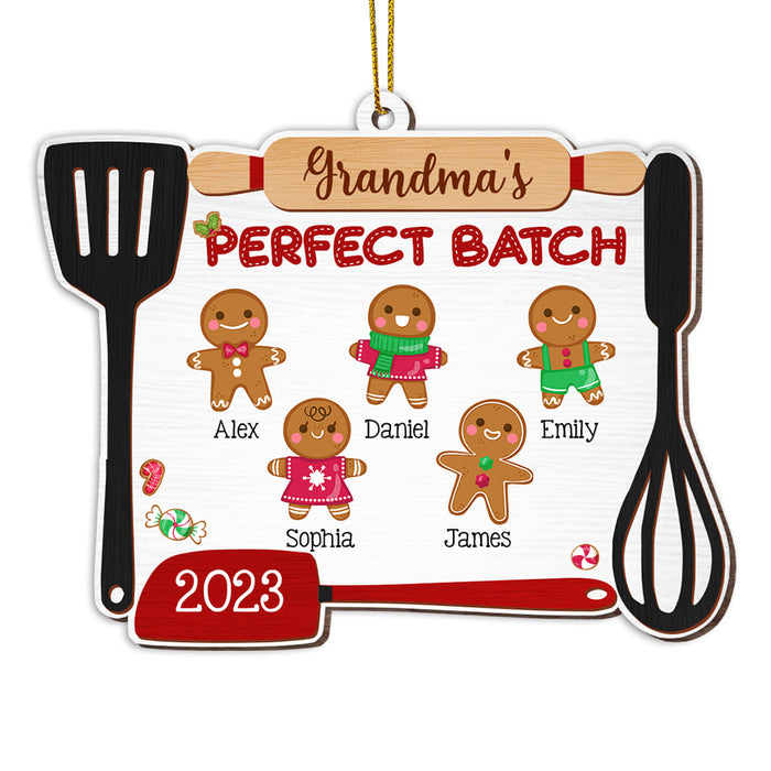 Personalized Christmas Gift For Grandma Perfect Gingerbread Batch Ornament 28287 1