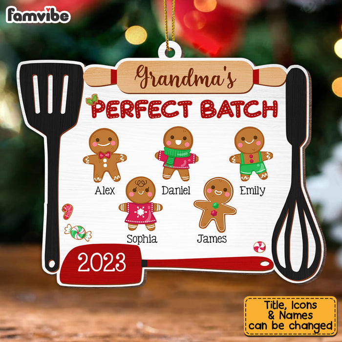 Personalized Christmas Gift For Grandma Perfect Gingerbread Batch Ornament 28287 1
