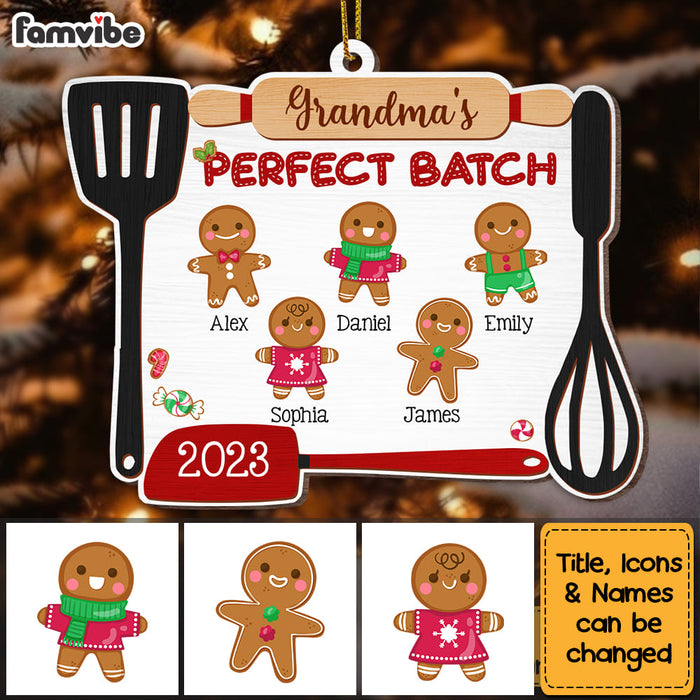 Personalized Christmas Gift For Grandma Perfect Gingerbread Batch Ornament 28287 1