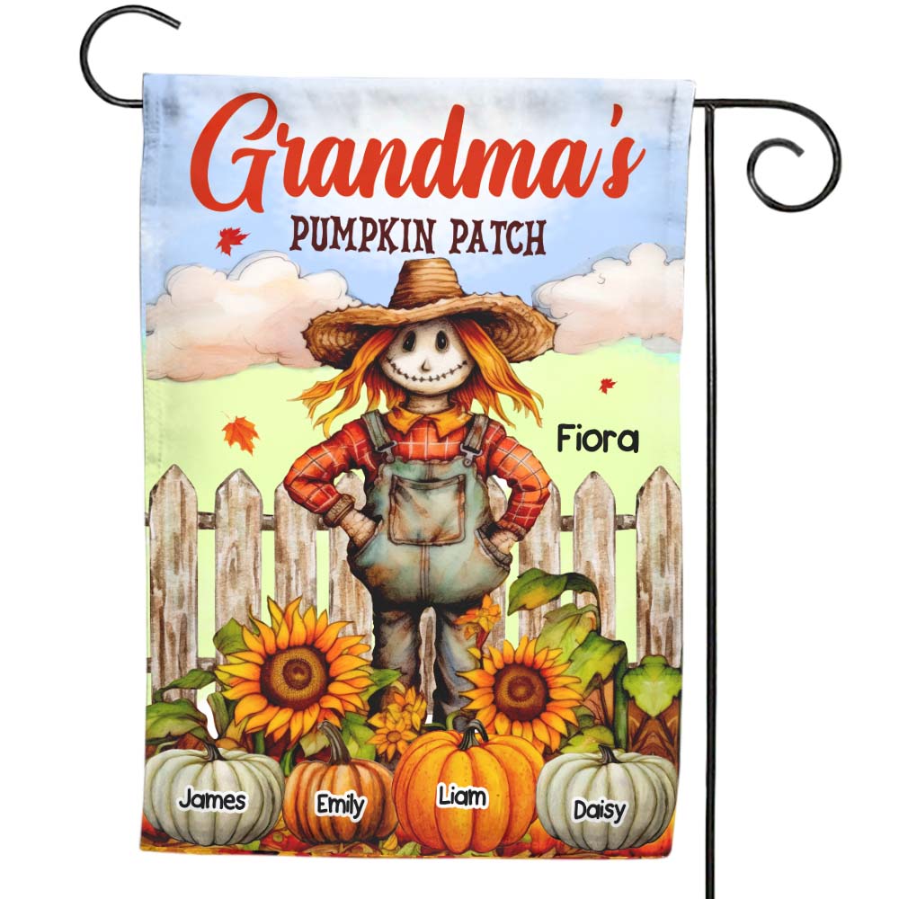 Personalized Gifts For Grandma Fall Season Pumpkin Patch Flag 28288 Primary Mockup