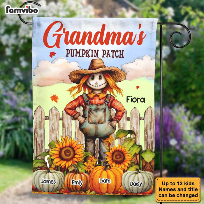 Personalized Gifts For Grandma Fall Season Pumpkin Patch Flag 28288 1