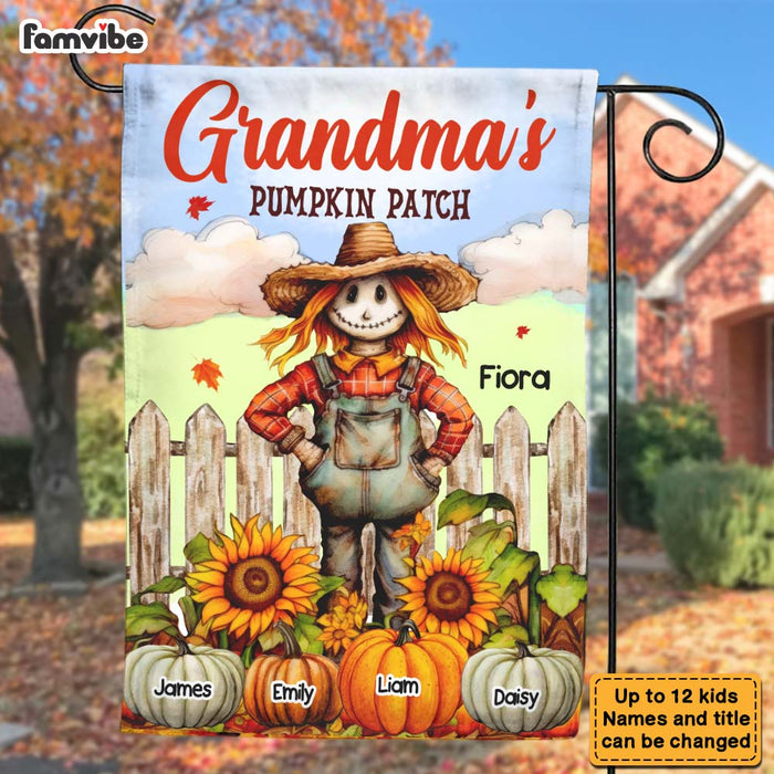 Personalized Gifts For Grandma Fall Season Pumpkin Patch Flag 28288 1