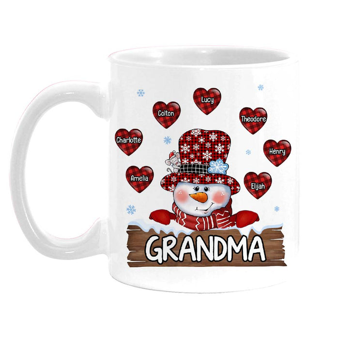 Personalized Gift For Grandma Christmas Snowman Mug 28292 1