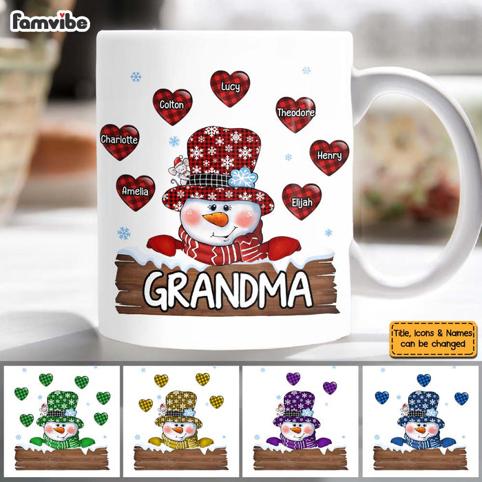 Personalized Gift For Grandma Christmas Snowman Mug 28292 1