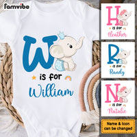 Personalized Gift For Baby Cute Elephant Baby Onesie 28299 thumb 1