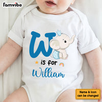 Personalized Gift For Baby Cute Elephant Baby Onesie 28299 thumb 1