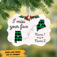 Personalized Long Distance Miss Your Face Benelux Ornament NB184 30O47 thumb 1