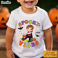 Personalized Gift For Grandson Spooky Vibes Kid T Shirt 28301 thumb 1