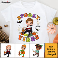 Personalized Gift For Grandson Spooky Vibes Kid T Shirt 28301 thumb 1
