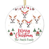 Personalized Gift For Family Reindeer Circle Ornament 28302 1