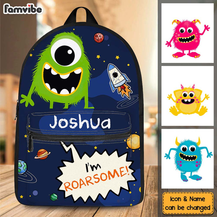 Personalized Gift For Grandson I'm Roarsome Monster BackPack 28307 1