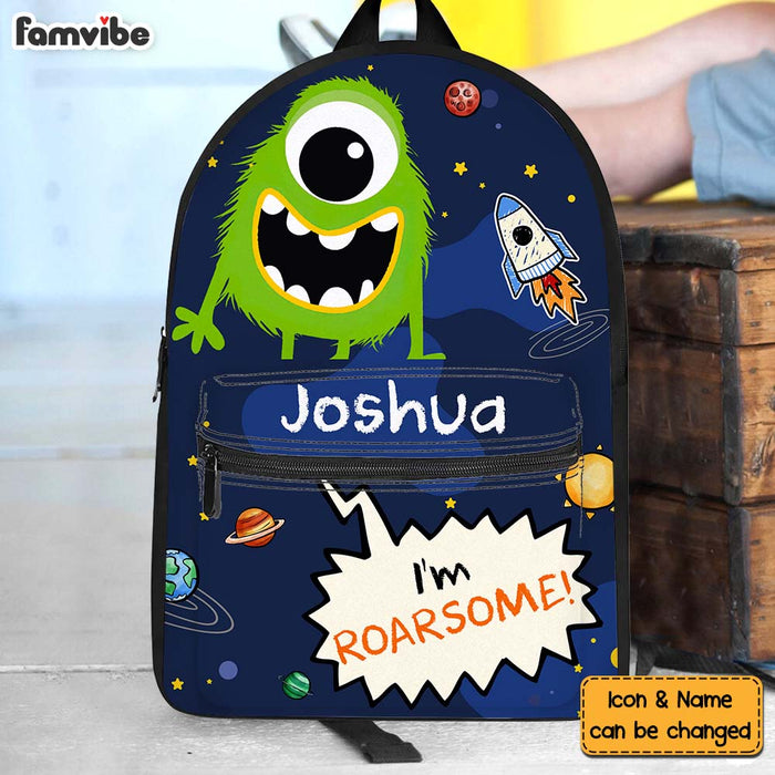 Personalized Gift For Grandson I'm Roarsome Monster BackPack 28307 1