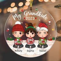 Personalized Gift For Christmas My Grandkids Circle Ornament 28309 thumb 1