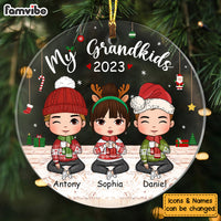 Personalized Gift For Christmas My Grandkids Circle Ornament 28309 thumb 1