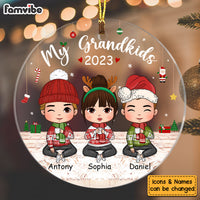 Personalized Gift For Christmas My Grandkids Circle Ornament 28309 thumb 1