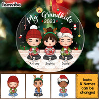 Personalized Gift For Christmas My Grandkids Circle Ornament 28309 thumb 1