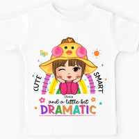 Personalized Gift For Granddaughter Cute Smart And Dramatic Kid T Shirt 28314 thumb 1