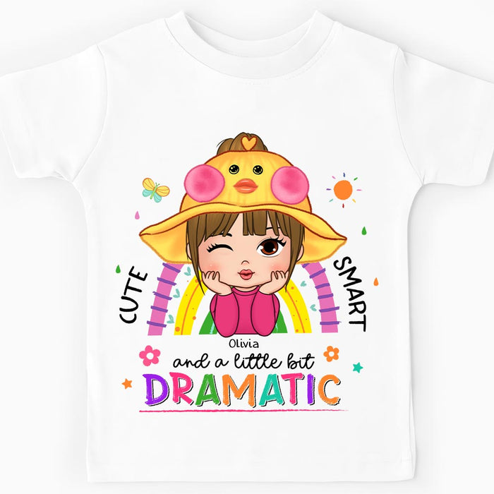 Personalized Gift For Granddaughter Cute Smart And Dramatic Kid T Shirt 28314 1