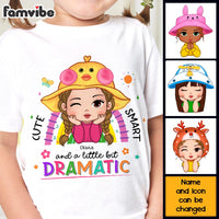Personalized Gift For Granddaughter Cute Smart And Dramatic Kid T Shirt 28314 thumb 1