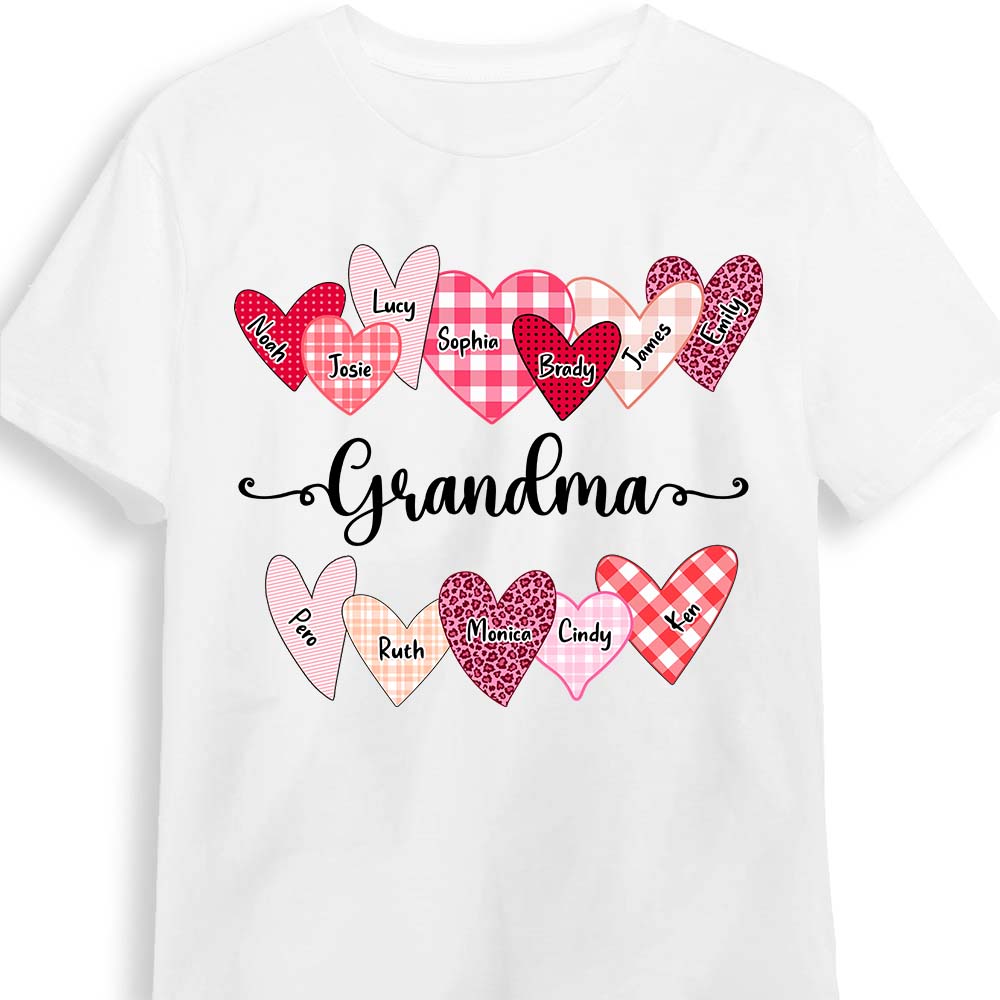 Personalized Gift For Grandma Sweet Heart Pattern Shirt Hoodie Sweatshirt 28316 Primary Mockup