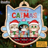 Personalized Gift For Cat Lovers Christmas Meowy Catmas Ornament 28318 thumb 1