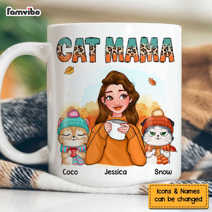 Personalized Gift For Cat Mom Fall Theme Mug 28320 1