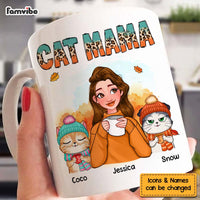 Personalized Gift For Cat Mom Fall Theme Mug 28320 thumb 1