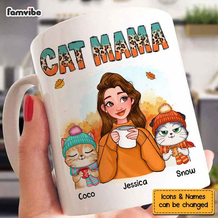 Personalized Gift For Cat Mom Fall Theme Mug 28320 1