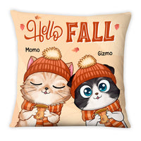 Personalized Gift For Cat Lovers Hello Fall Pillow 28322 thumb 1