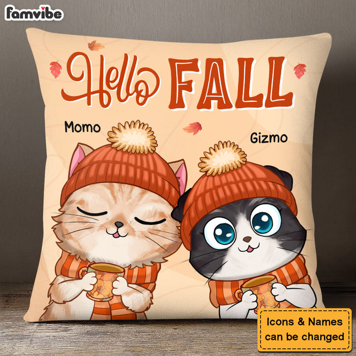 Personalized Gift For Cat Lovers Hello Fall Pillow 28322 1