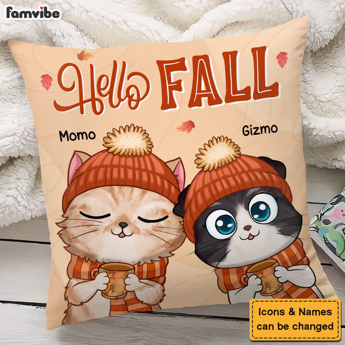Personalized Gift For Cat Lovers Hello Fall Pillow 28322 1