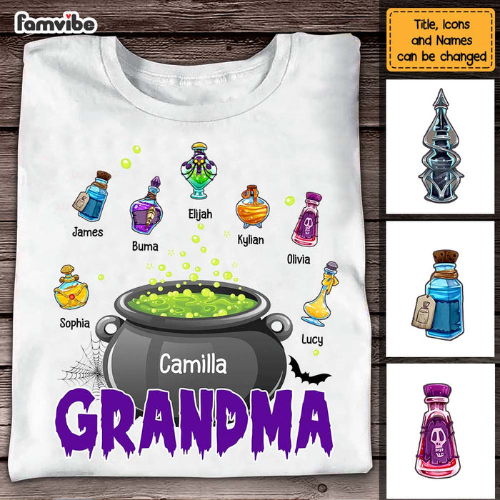 Personalized Gift For Grandma Witch's Poisons Cauldron Shirt - Hoodie - Sweatshirt 28324 1