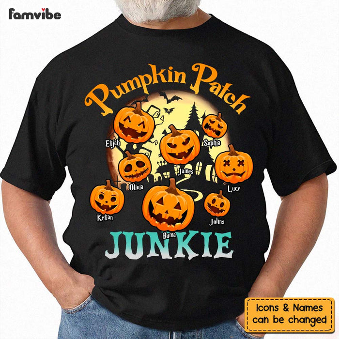 Personalized Gift For Grandpa Pumpkin Patch Junkie Shirt - Hoodie - Sweatshirt 28332 1