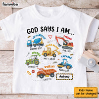 Personalized Gifts For Grandson Construction Machines I Am Kid T Shirt 28335 thumb 1