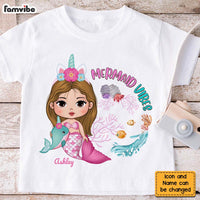Personalized Gift For Mermaid Granddaughter 'Mermaid Vibes' Kid T Shirt 28339 thumb 1