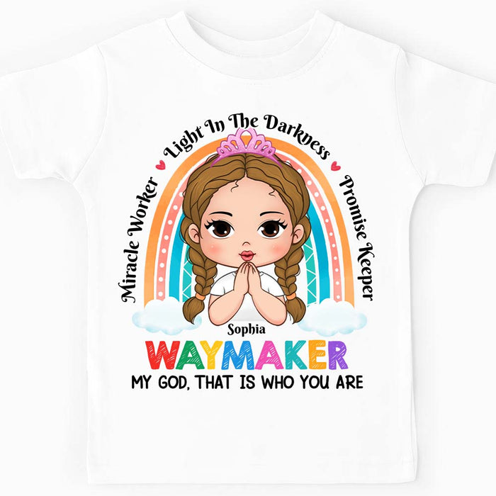 Personalized Gift For Granddaughter Waymaker Christian Kid T Shirt 28343 1