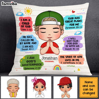Personalized Gift For Grandson Christian Kids Bible Verse Pillow 28348 thumb 1